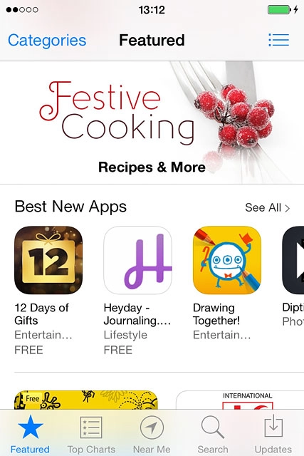 To search by category:Press Categories.Go to the required category.