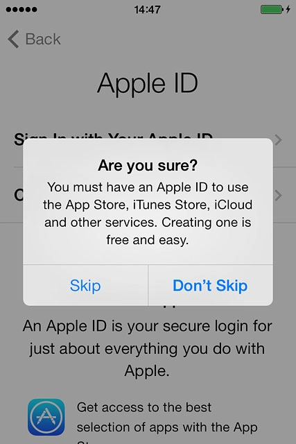 Press Skip.Follow the instructions on the display to activate your phone.