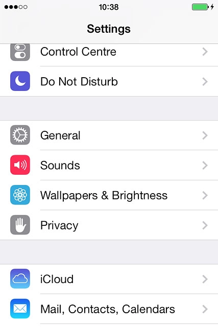 Press Mail, Contacts, Calendars.