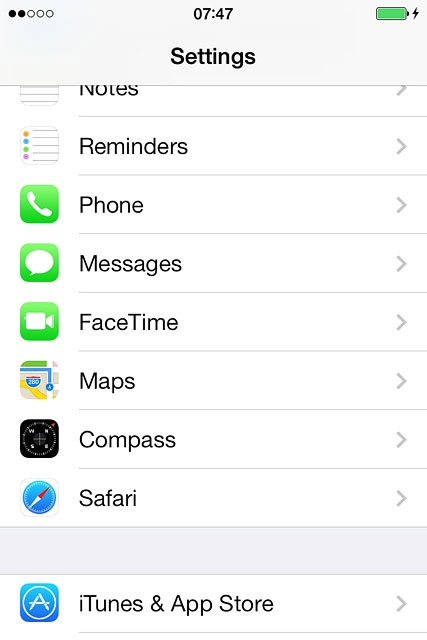 Press iTunes & App Store.