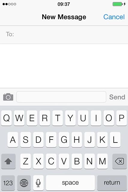 The following steps require that you're writing text and that the keypad is visible.