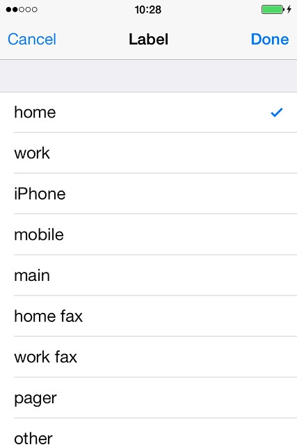 Press the required number type or Add Custom Label.