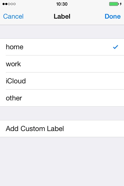 If you select Add Custom Label: