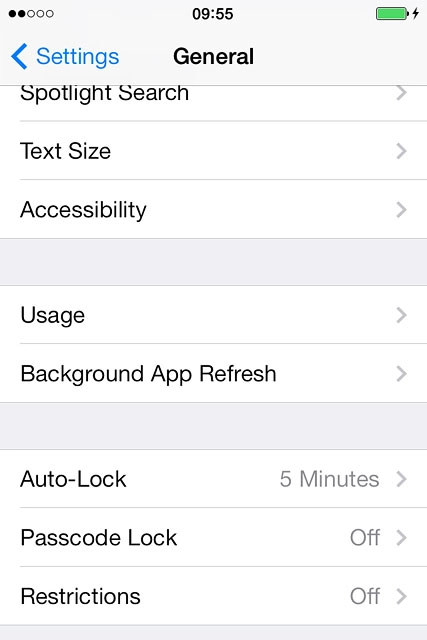 Press Passcode Lock.