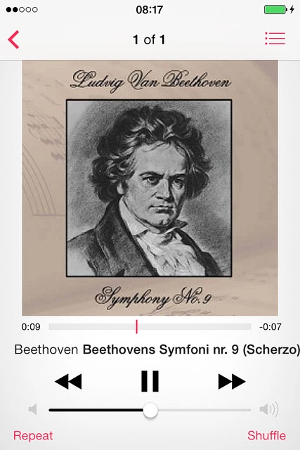 To go to the previous audio file:Press arrow left twice.