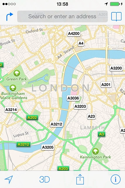 Press the select destination icon.