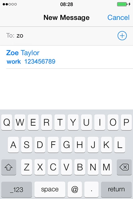 Key in the first letters of the required contact.Matching contacts are displayed.Press the required contact.