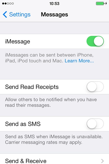 Press the indicator next to 