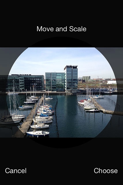 Drag the circle to the required position to select the required section.