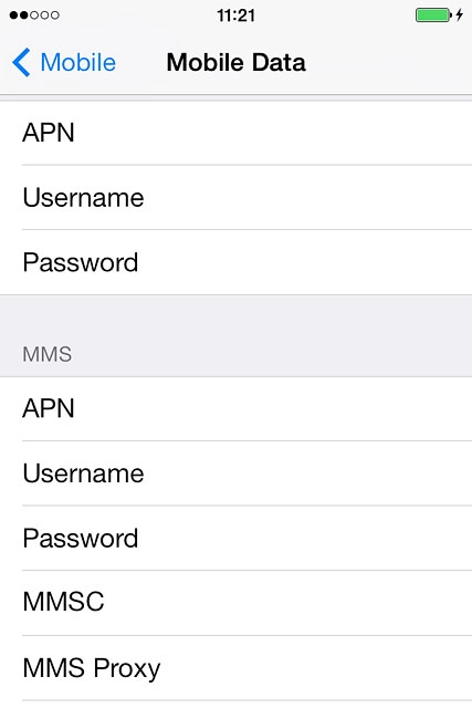Press MMS Proxy and key in 10.202.002.060:8080