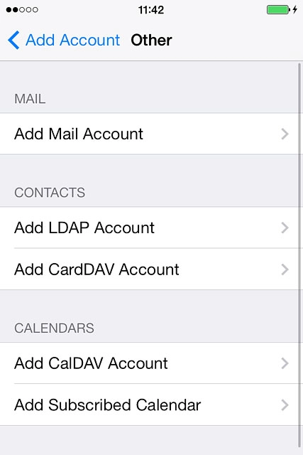 Press Add Mail Account.
