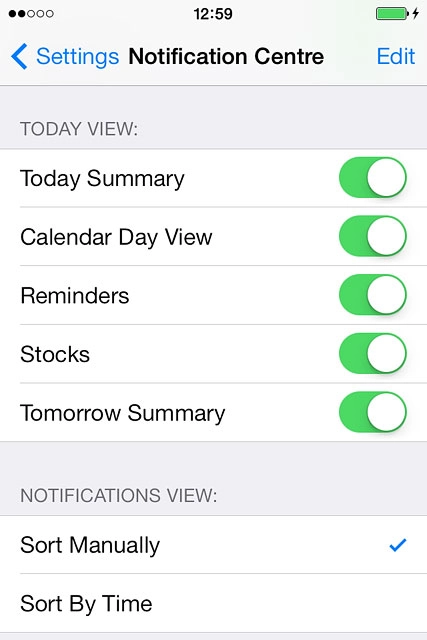 Press Sort Manually or Sort By Time.