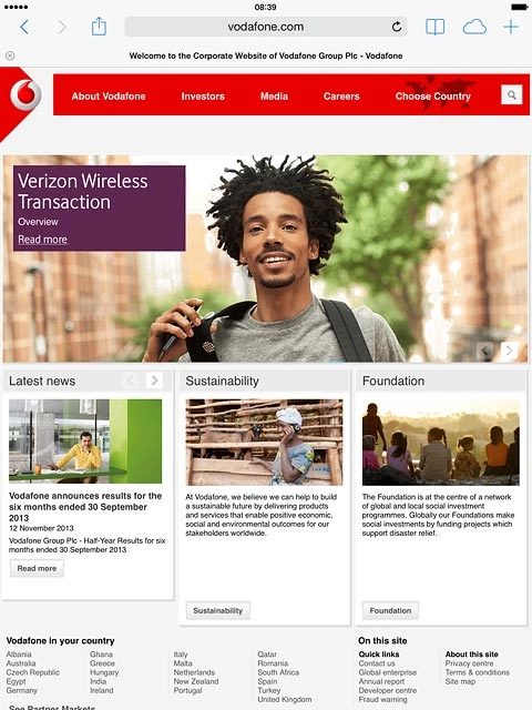 Press the address bar.