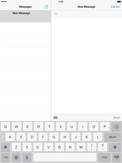 The following steps require that you're writing text and that the keypad is visible.