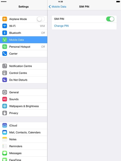 Press the indicator next to 