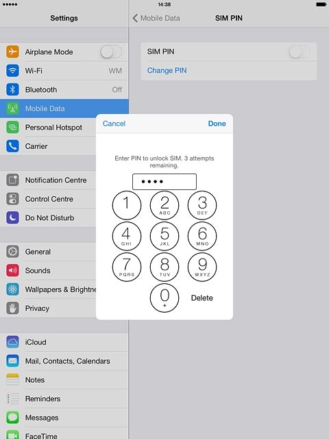 Key in your PIN and press Done.
