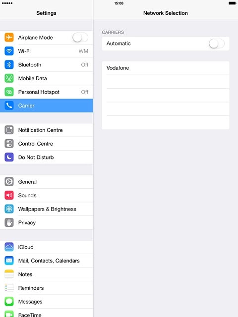 Your tablet searches for networks within range.Press the required network.Your display will tell you if you've access to the network you've chosen.