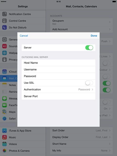 Press Authentication.