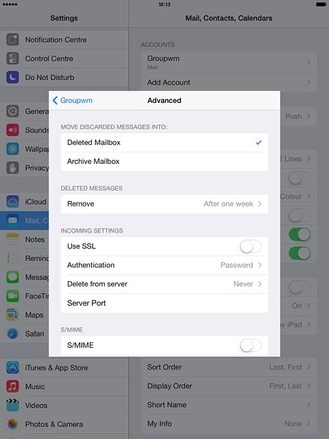 Press Server Port and key in 110