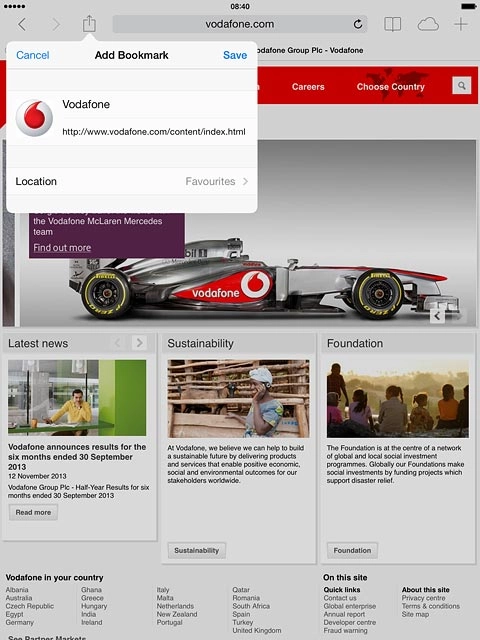 If required, edit the title and press Save.