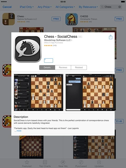 To buy an app:Press the price.