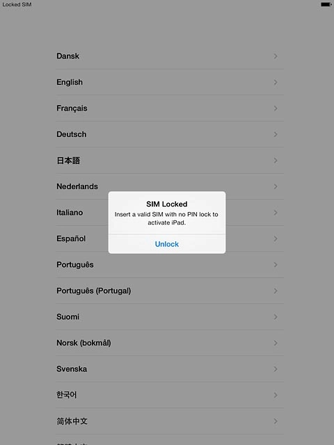 Slide your finger right on the display.Press Unlock.