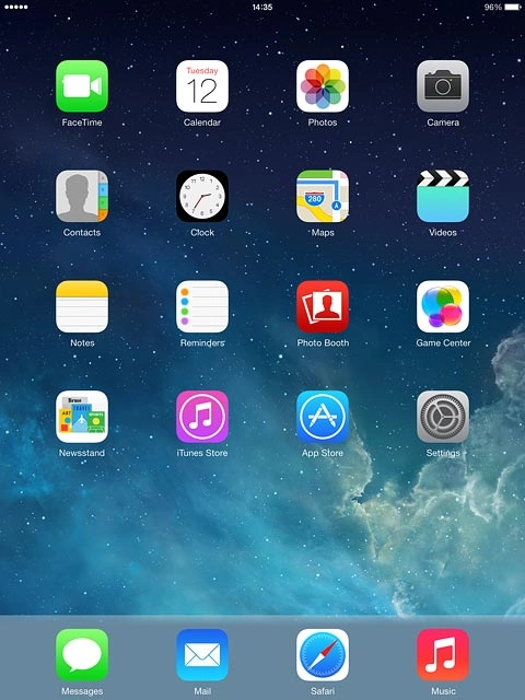 Press and drag the status bar at the top of the display downwards.