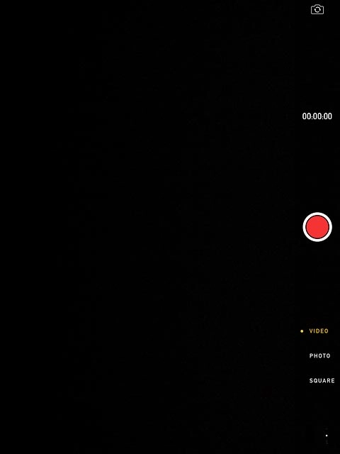 If the camera is turned on:Drag VIDEO downwards until the video recorder is activated.