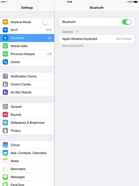 Make sure the other device is turned on and is ready to connect via Bluetooth.Your tablet searches for devices and after a moment, a list of Bluetooth devices within range is displayed.Press the required Bluetooth device.Follow the instructions on the display to pair the Bluetooth device with your tablet.The new device is displayed on the list of paired devices.