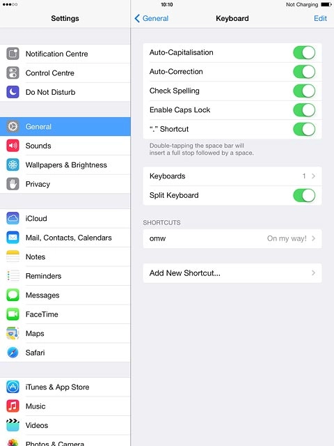 Press the indicator next to 
