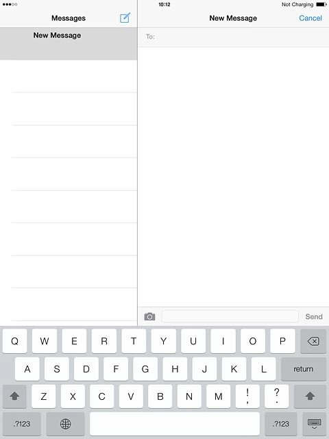 Press the writing language icon until the required language has been selected.