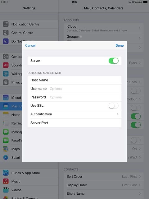 Press Authentication.