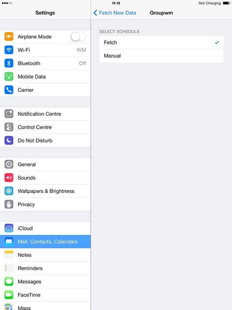 Press Fetch New Data.