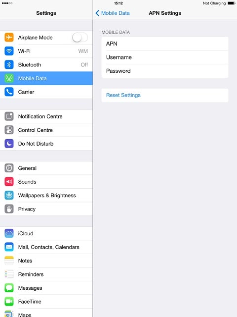 Press APN.Key in live.vodafone.com