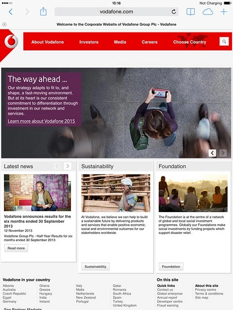 Press the bookmarks icon.