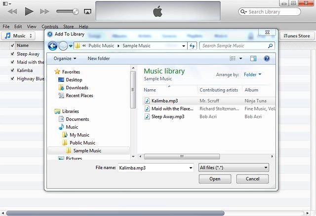 Go to the required file in your computer's file system.