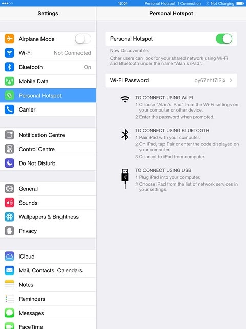 Press the indicator next to