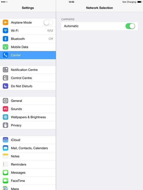 Press the indicator next to 