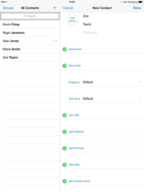 Press add phone and key in the required phone number.