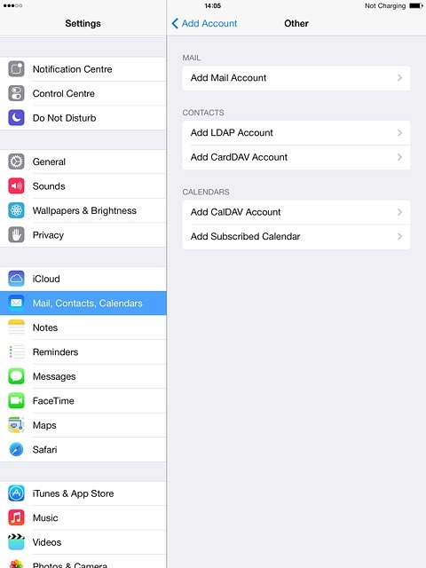 Press Add Mail Account.