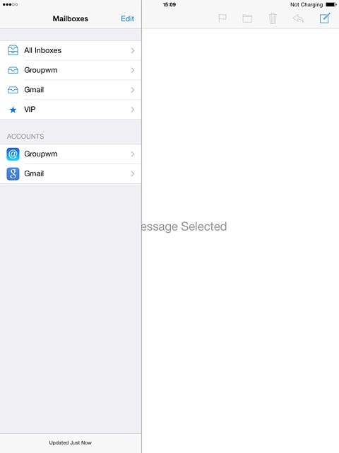 Press the required email account below 