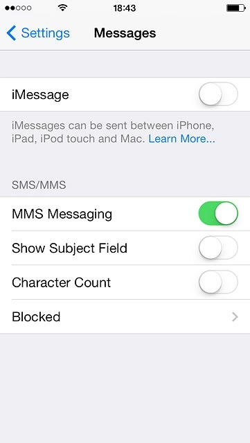 Press the indicator next to 