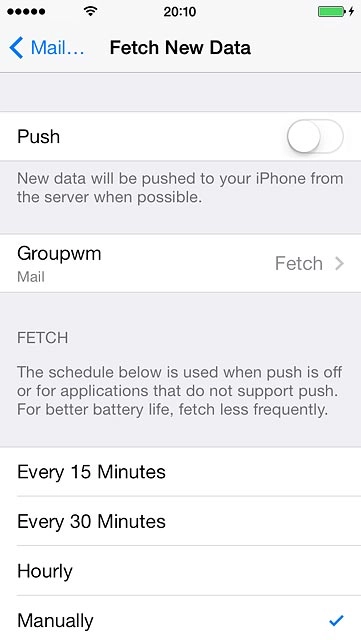 If you turn off Push:
