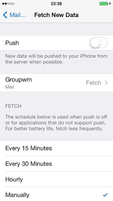 If you turn off Push: