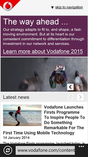 Press the address bar.