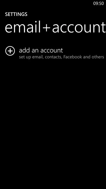 Press add an account.