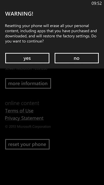 Press yes to accept.