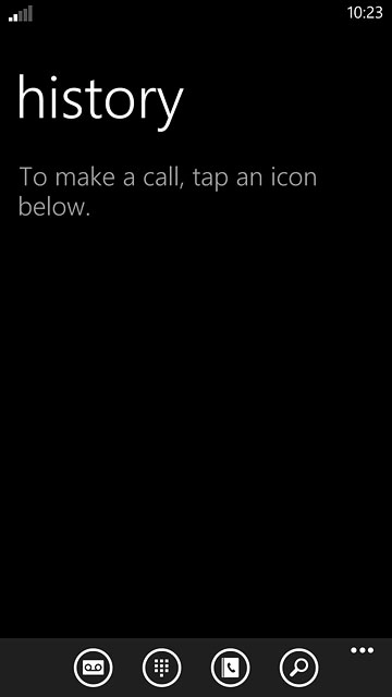 Press the keypad icon.