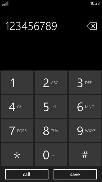 Key in the required number and press call.