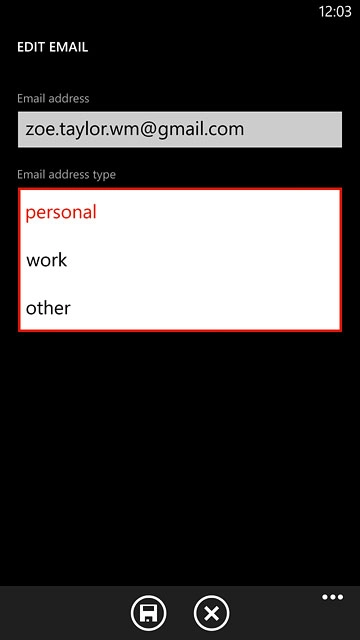 Press the required email type.